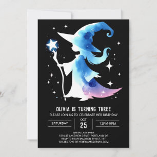Magic Cute Wizard Birthday Invitation