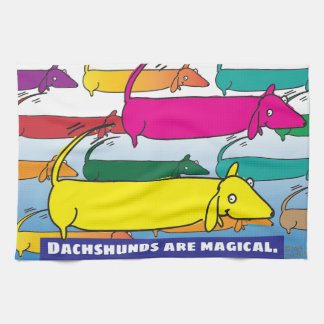 Magic Dachshunds Kitchen Towel