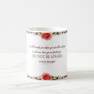 Magic Deutéronome 31:8, 'N'Ayez Pas Peur' Mug Floral