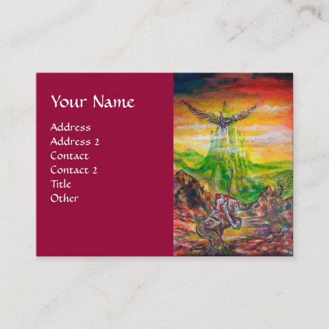 MAGIC DUEL BETWEEN BRADAMANT AND NEGROMANCER BUSINESS CARD (Front)