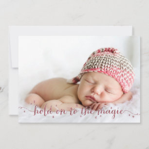 Magic Dust in Pink 3 Photo Holiday Card