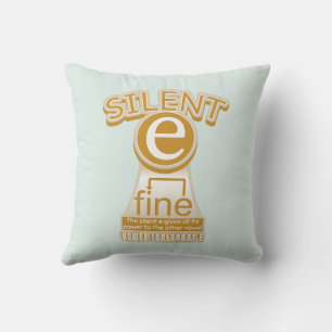 Magic e rule PHONICS learning English Throw Pillow