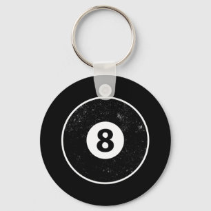 Magic Eight Ball Billiard Pool Keychain