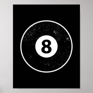 Magic Eight Ball Billiard Pool Poster