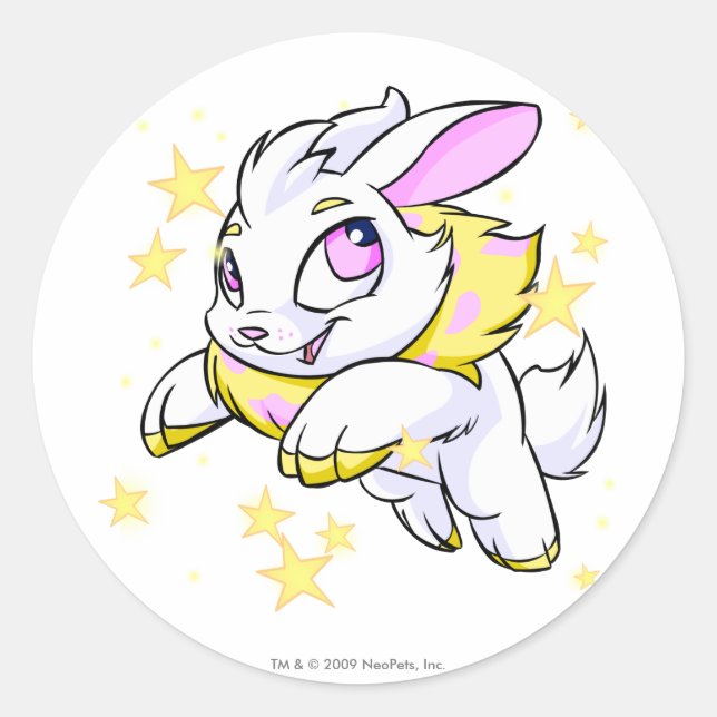 Magic Electric Cybunny Classic Round Sticker (Front)