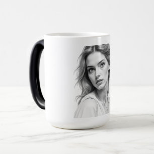 Magic Élégante Mug Portrait Noir & Blanc