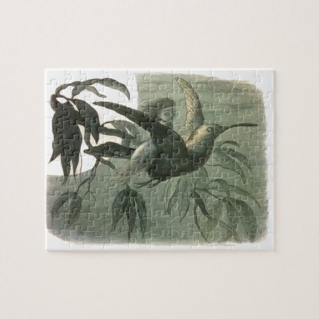 Magic Elf Flying Night Moon Art Jigsaw Puzzle (Horizontal)