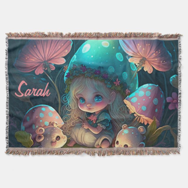 Magic elf moments               throw blanket (Front)