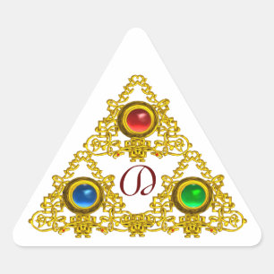MAGIC ELFIC TALISMAN /GOLD TRIANGLE MONOGRAM STICKER