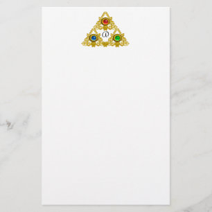 MAGIC ELFIC TALISMAN /GOLD TRIANGLE  White Stationery
