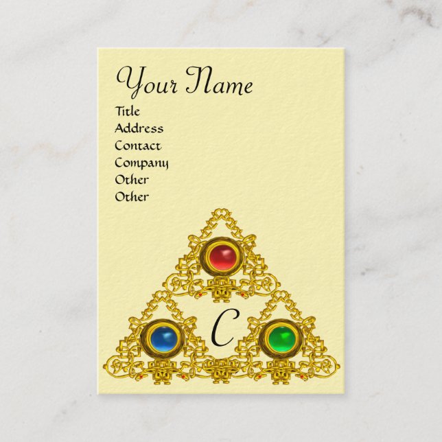 MAGIC ELFIC TALISMAN MONOGRAM BUSINESS CARD (Front)