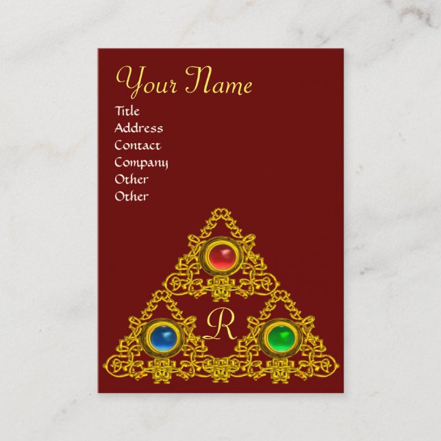 MAGIC ELFIC TALISMAN MONOGRAM BUSINESS CARD (Front)