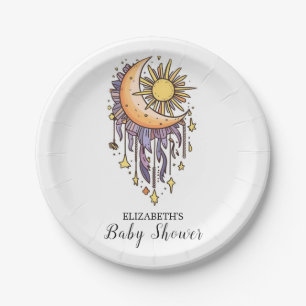 Magic Enchanted Stars Baby Shower Paper Plate