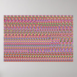 Magic Eye® 3D "Pool Sharks" Poster 36" x 24"