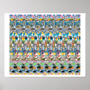 Magic Eye® 3D "Sailing" Poster 16" x 14"