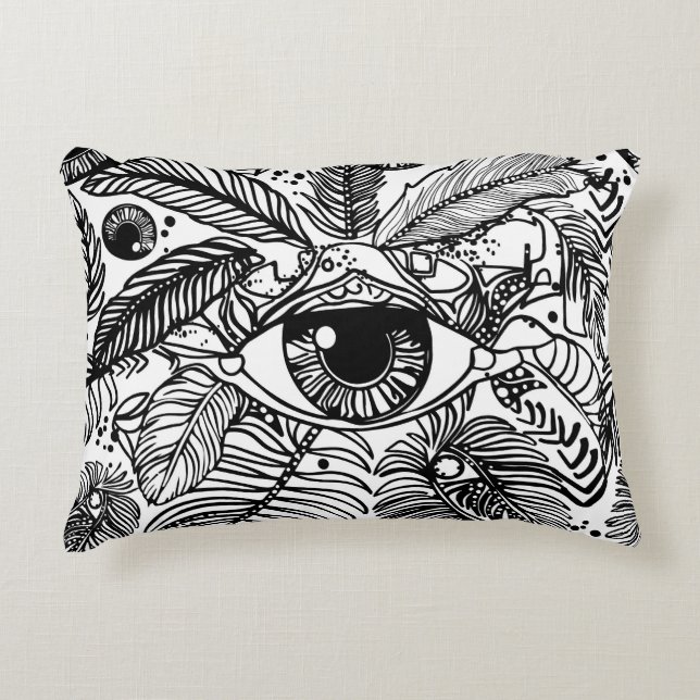 Magic eye. Symbol of Omniscience & Supreme Being  Accent Pillow (Front)