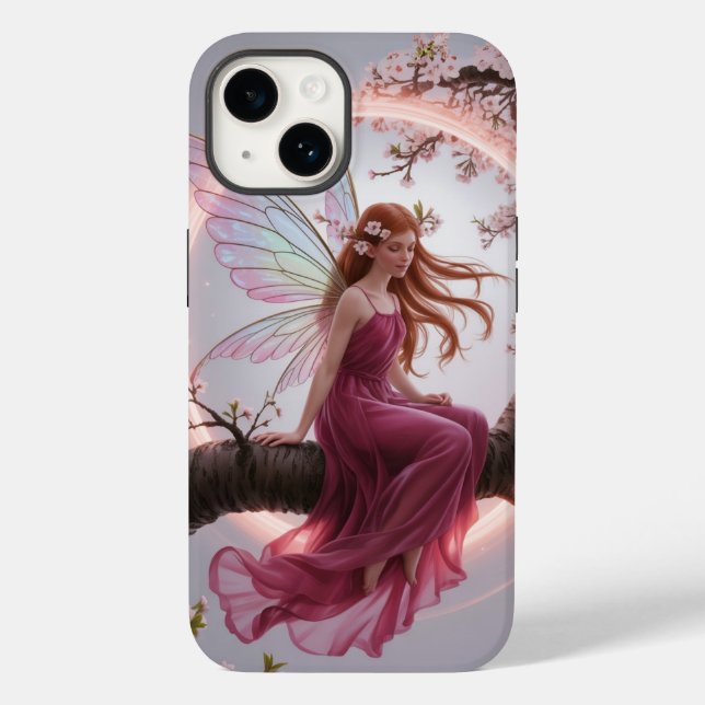 Magic Fairy Among Cherry Flowers - Illustration d Case-Mate iPhone Case (Back)