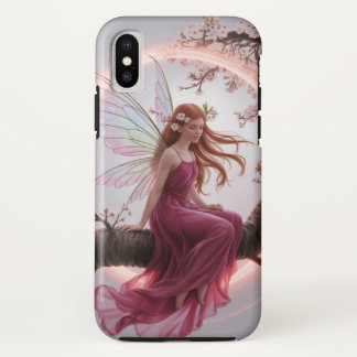 Magic Fairy Among Cherry Flowers - Illustration d iPhone XS Case