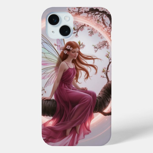 Magic Fairy Among Cherry Flowers - Illustration d Case-Mate iPhone Case (Back)