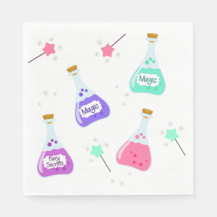 Magic Fairy Party Girl's Birthday Celebration Napkin