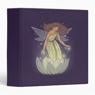 Magic Fairy White Flower Glow Fantasy Art Binder