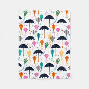 Magic Fills the Air Kite Pattern Fleece Blanket