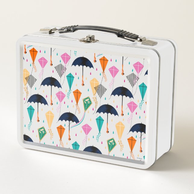 Magic Fills the Air Kite Pattern Metal Lunch Box (Front)
