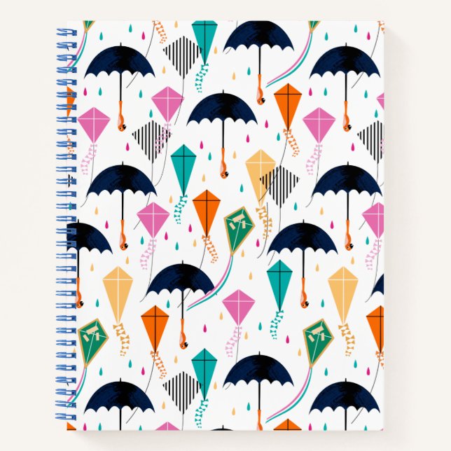 Magic Fills the Air Kite Pattern Notebook (Front)