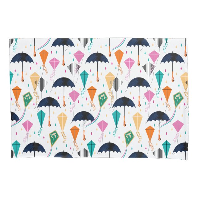 Magic Fills the Air Kite Pattern Pillowcase (Front)