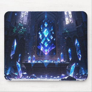 Magic Floating Crystals Fantasy Anime Mousepad