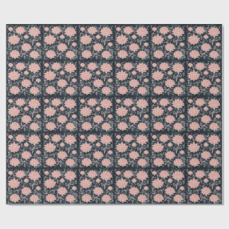 Magic florals with glitter design  wrapping paper
