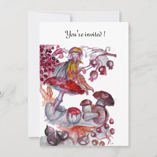 MAGIC FOLLET OF MUSHROOMS INVITATION (Front)