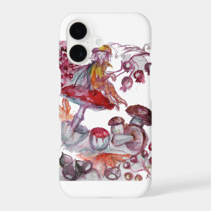 MAGIC FOLLET OF MUSHROOMS Red White Floral Fantasy