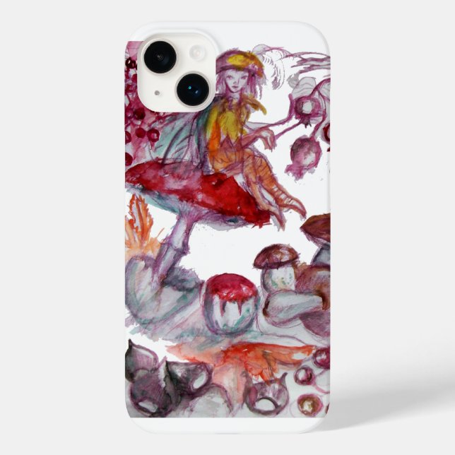 MAGIC FOLLET OF MUSHROOMS Red White Floral Fantasy Case-Mate iPhone Case (Back)
