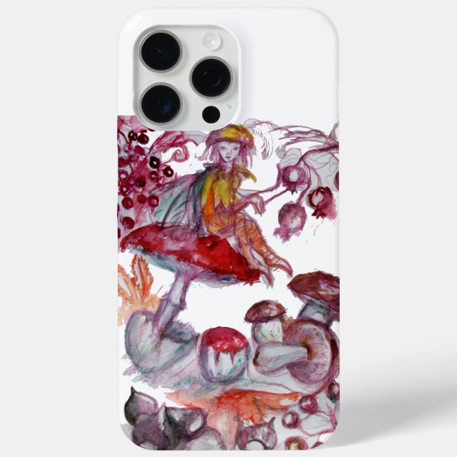 MAGIC FOLLET OF MUSHROOMS Red White Floral Fantasy Case-Mate iPhone Case (Back)
