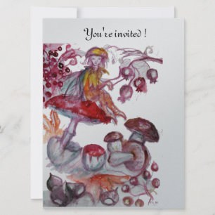 MAGIC FOLLET OF MUSHROOMS silver Invitation