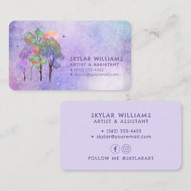 Magic Forest Custom Business Cards (Front/Back)
