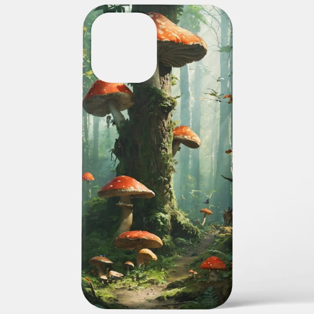 magic forest, fly agaric, fairy forest, magic mush Case-Mate iPhone case (Back)