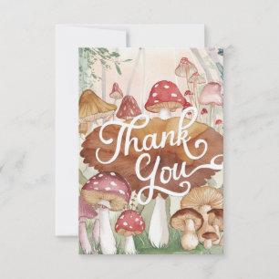 Magic Forest Mushroom Thank You Card
