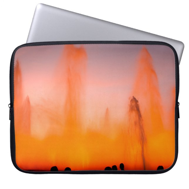 Magic Fountain of Montjuic, Barcelona, Spain. Nigh Laptop Sleeve (Front)