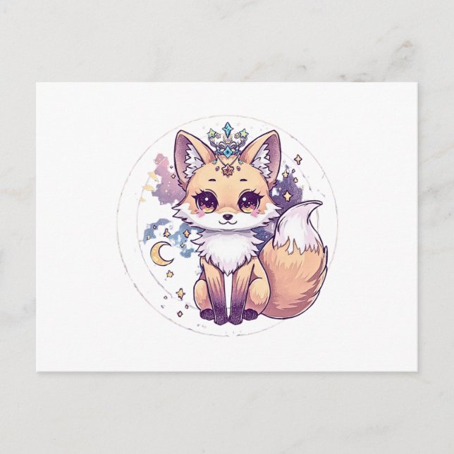 Magic Fox — Mini Astral Animal Postcard (Front)