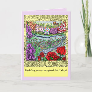 Magic Garden Carte de souhaits d'anniversaire