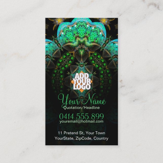Magic Garden Carte de visite fractal (Devant)