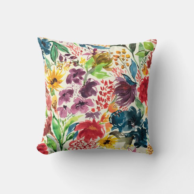 Magic Garden Throw Pillow (Front)