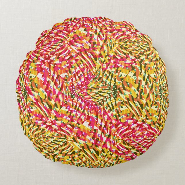 Magic Garden Whisper Round Pillow (Front)