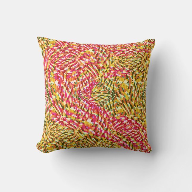Magic Garden Whisper Throw Pillow (Front)