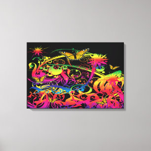 Magic Garden with Butterflies Canvas Print