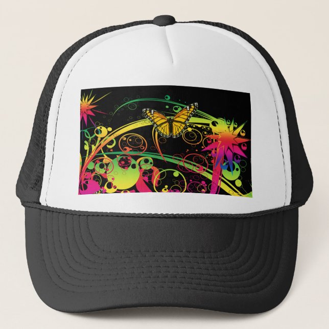 Magic Garden with Butterflies Trucker Hat (Front)