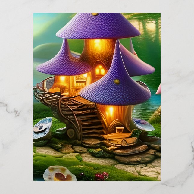 Magic Graphic  Foil Holiday Postcard (Front)