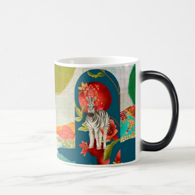 Magic Gras Zebra Ceramic Mug (Droite)